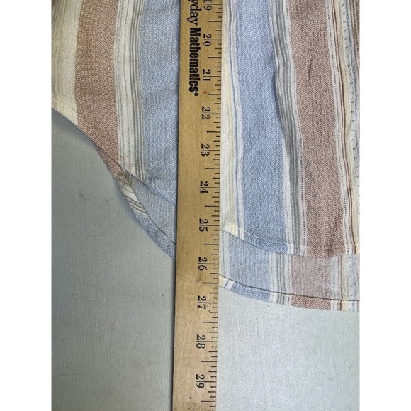 AG Adriano Goldschmeid Claire Shirt Striped Blouse Blue White Red Rayon - Picture 10 of 13